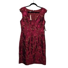 Vtg Muse NWT Women Silk Babydoll Dress 12 Y2K 90's Floral Embroidery Whimsigoth