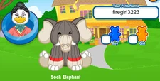 Webkinz Classic Sock Elephant *Virtual Code Only*
