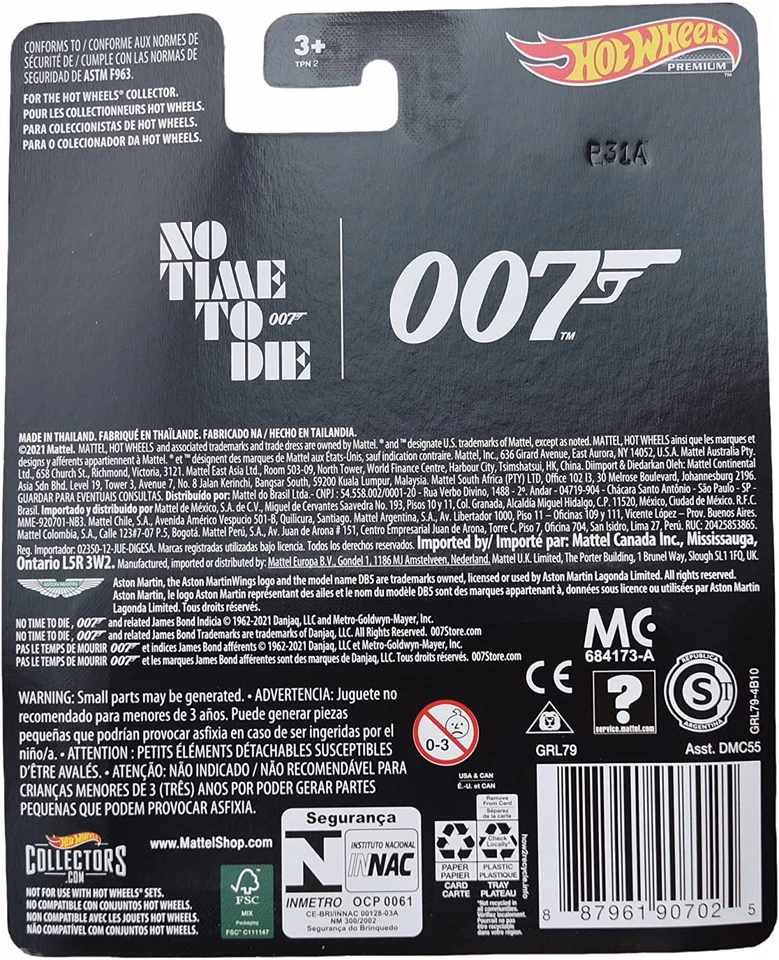 JAMES BOND 007 Modello Auto ASTON MARTIN VALHALLA  1:64 6cm Hot Wheels - Imagen 2 de 2