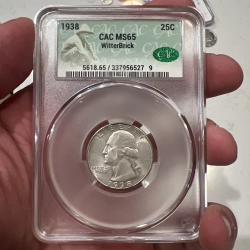 1938 25c Washington Quarter -MS 65 CAC