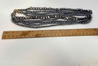 14K Gold Black Freshwater Pearl Strand Necklace — photo 5