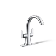 KOHLER Setra 2-Handle Single Hole Monoblock Bathroom Faucet in Polished Chrome
