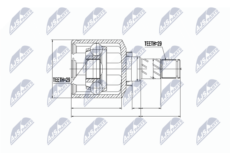 Fits NTY NPW-NS-044 Joint Kit, drive shaft
