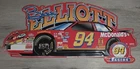 Bill Elliott #94 McDonald’s NASCAR Die-Cut Tin Metal Advertising Sign Vintage