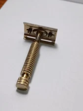 Treet Safety Razor Gold Tone Screw Down Type Handle JBTr5
