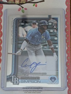 2025 Topps Chrome Chandler Simpson Rookie Auto #RA-CSI RC Rays