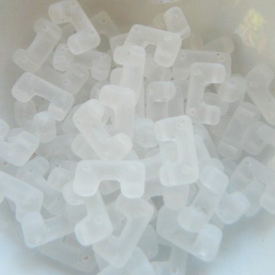 12 Beads - Telos  par Puca  Paris - Crystal Matte - Czech Glass