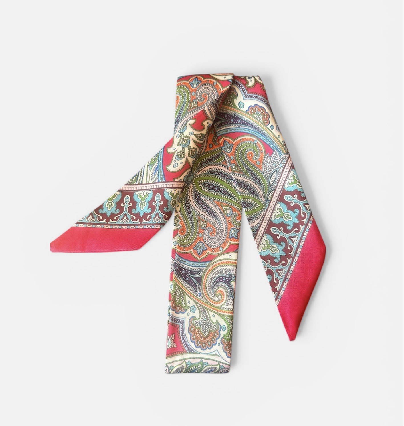 long thin silk scarf