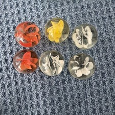 Rare Vitro 6- 8 Vein Cats Eye Vintage Marbles Lot Of 6 Mint to near mint