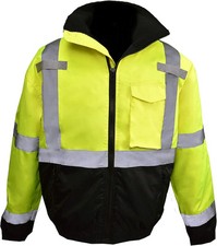 Radians SJ11QB-3ZGS Weatherproof Jacket w/ Quilted Liner 2X Hi Viz Green/Black