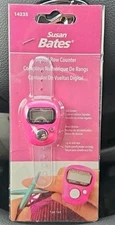 Pink Digital Row Counter with Adjustable Finger Strap for Crocheting and Knit...