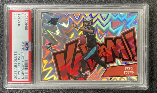 BRYCE YOUNG PSA 10 2023 PANINI ABSOLUTE #12 ROOKIE HORIZONTAL KABOOM SSP RC 354
