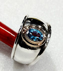 James Avery Christina Ring with Blue Topaz in Sterling Silver & 18k Gold Sz 6.5 — photo 6
