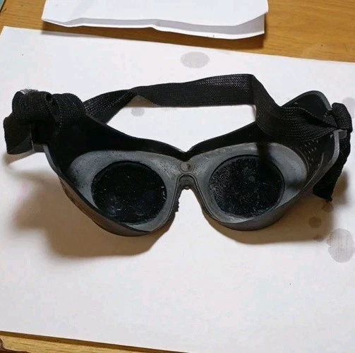 Vintage, Welding, Glasses, Original Steampunk Motorbike  Green  1960-1970. - Image 4 of 4