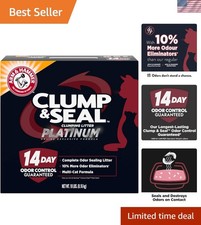 14-Day Odor Control Clump Seal Platinum Cat Litter - 18 lbs of Pure Freshness