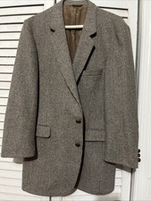Vintage Levi Brown Tweed Blazer Sport Coat 42 Regular