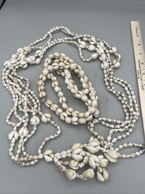 9.5 oz Vintage Cowrie Shell Bulk Lot   Polished & Pre-Drilled Jewelry Supplies
