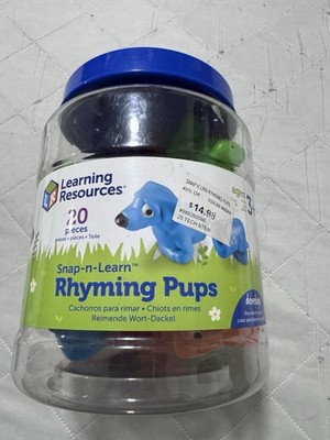 Rhyming Pups Learning  Resources Snap-N-Learn Toy 20 Pcs