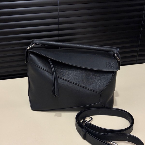 Authentic Pre‑Owned Loewe Puzzle Small, Black Grained Calfskin