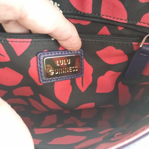 Lulu Guinness bag patent purple leather & dust bag Annabelle ? - Picture 21 of 21