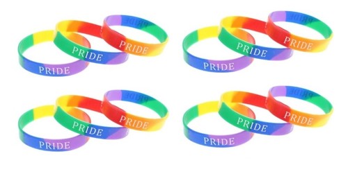 Rainbow Pride Wristband - Silicone LGBT Bracelet for Parade & Parties - Picture 10 of 15