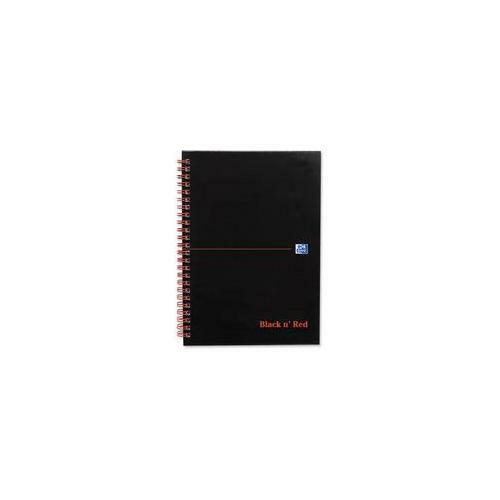 D66078, Oxford Black n Red A5+ Opaco Wirebound Notebook Confezione 5