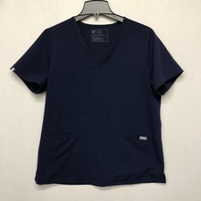 FIGS Women Short Sleeve Scrub Top Size Large Blue B236 -5