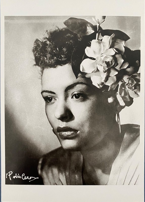 BILLIE HOLIDAY 1936 Postcard  BLUES SINGER, ROBIN CARSON Photo