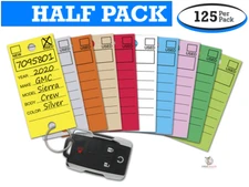 Versa Tags Key Tags (Half-Pack - 125 per box) - Dealership Key Tags w/ Laminate