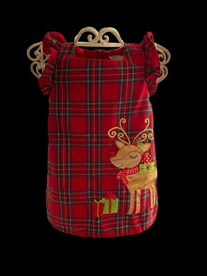 New Rare Editions Girls Christmas Dress 12M Rudolph Reindeer FREE S/H Offer 