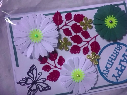 Green Handmade Paper Quill Birthday Card Greeting Card Gift For Family Friends - Picture 4 of 7