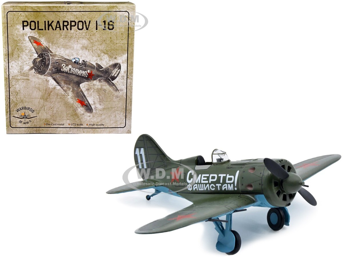 POLIKARPOV I-16 FIGHTER PLANE (USSR 1933) 1/72 DIECAST WARBIRDS OF