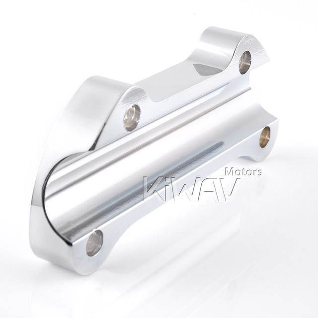 KiWAV aluminum handlebar top clamp chrome fits Harley 1" diameter