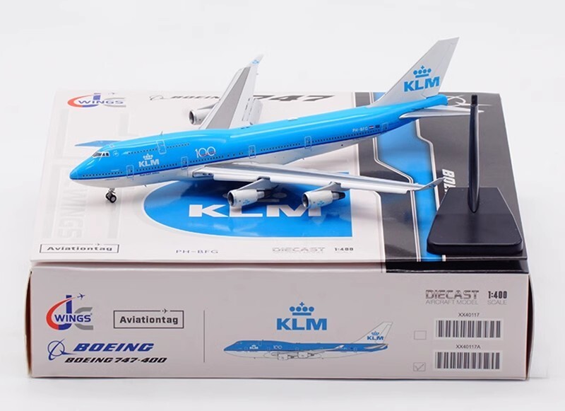 1:400 JC Wing KLM B747-400 Diecast Models PH-BFG&