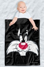 Looney Tunes Soft Fleece Baby Blanket, Cozy Crib Throw 30"x40" Sylvester
