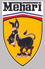 AUTOCOLLANT MEHARI CITROEN 2CV HUMOUR STICKER AUTO MA172