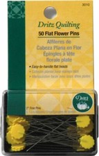 Dritz Flat Flower Pins - 50 count