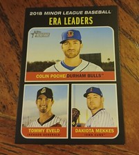 2019 Topps Heritage Minor League ERA Leaders Dakiota Mekkes Tommy Eveld #194 /50