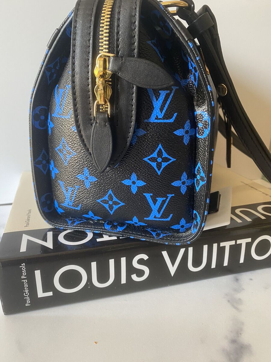 Louis Vuitton  Speedy PM Black/Blue Monogram LV bag rare