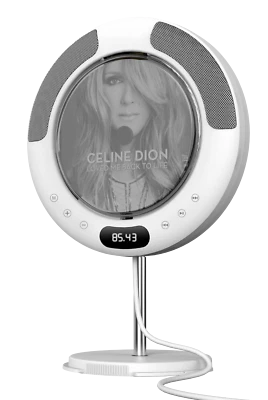 9H Portable CD Player with Bluetooth, FM Radio, Wall Mounted and Desk Stand Boombox