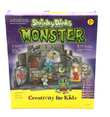 Shrinky Dinks Monster Pop-Up Spiellabor 50 Monster bemalen backen schrumpfen NEU