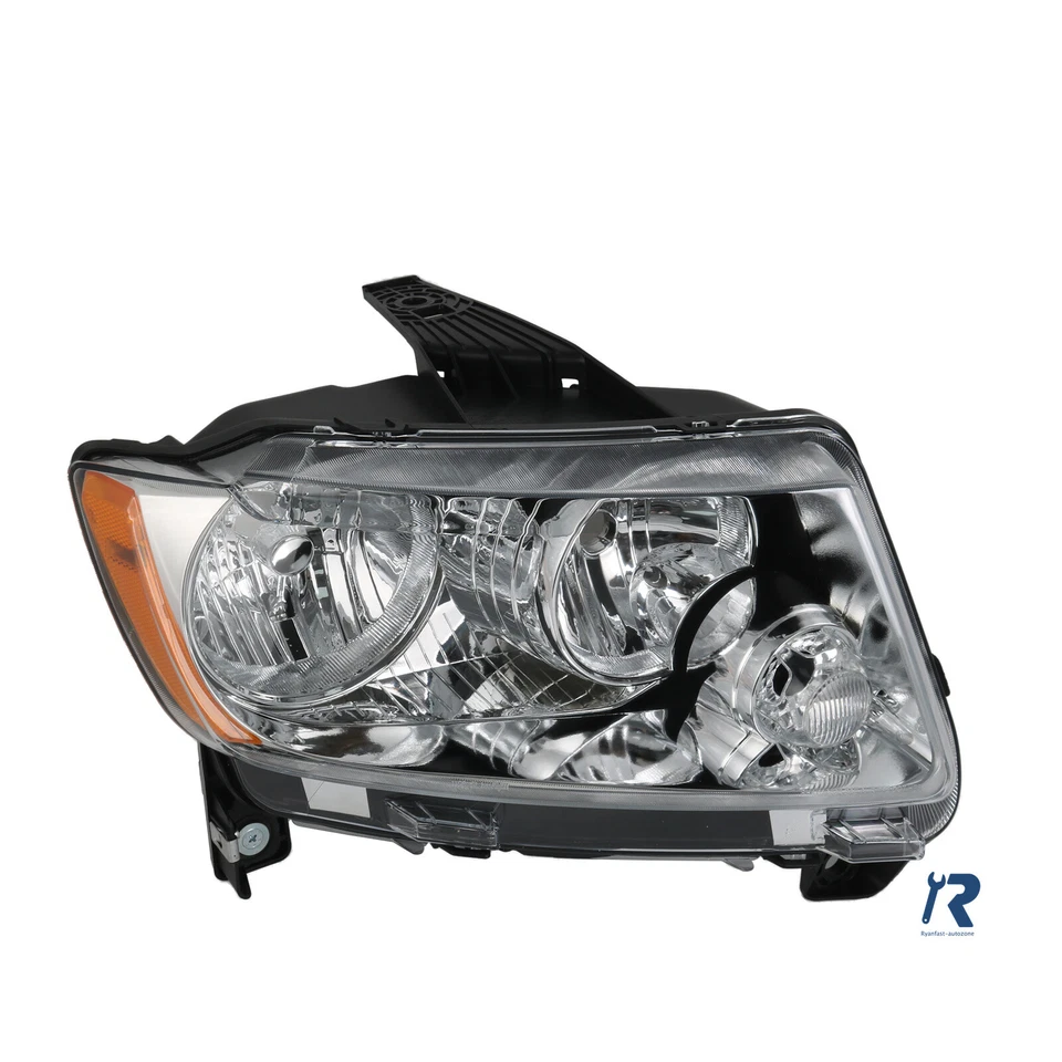 Хромированная фара в сборе L+R подходит для Jeep Grand Cherokee 11-17 Compass 11-13 годов выпуска - Изображение 3 из 4