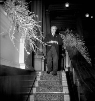 Farewell party for Prof Rohn president of the ETH Board Zurich 1949 Old Photo