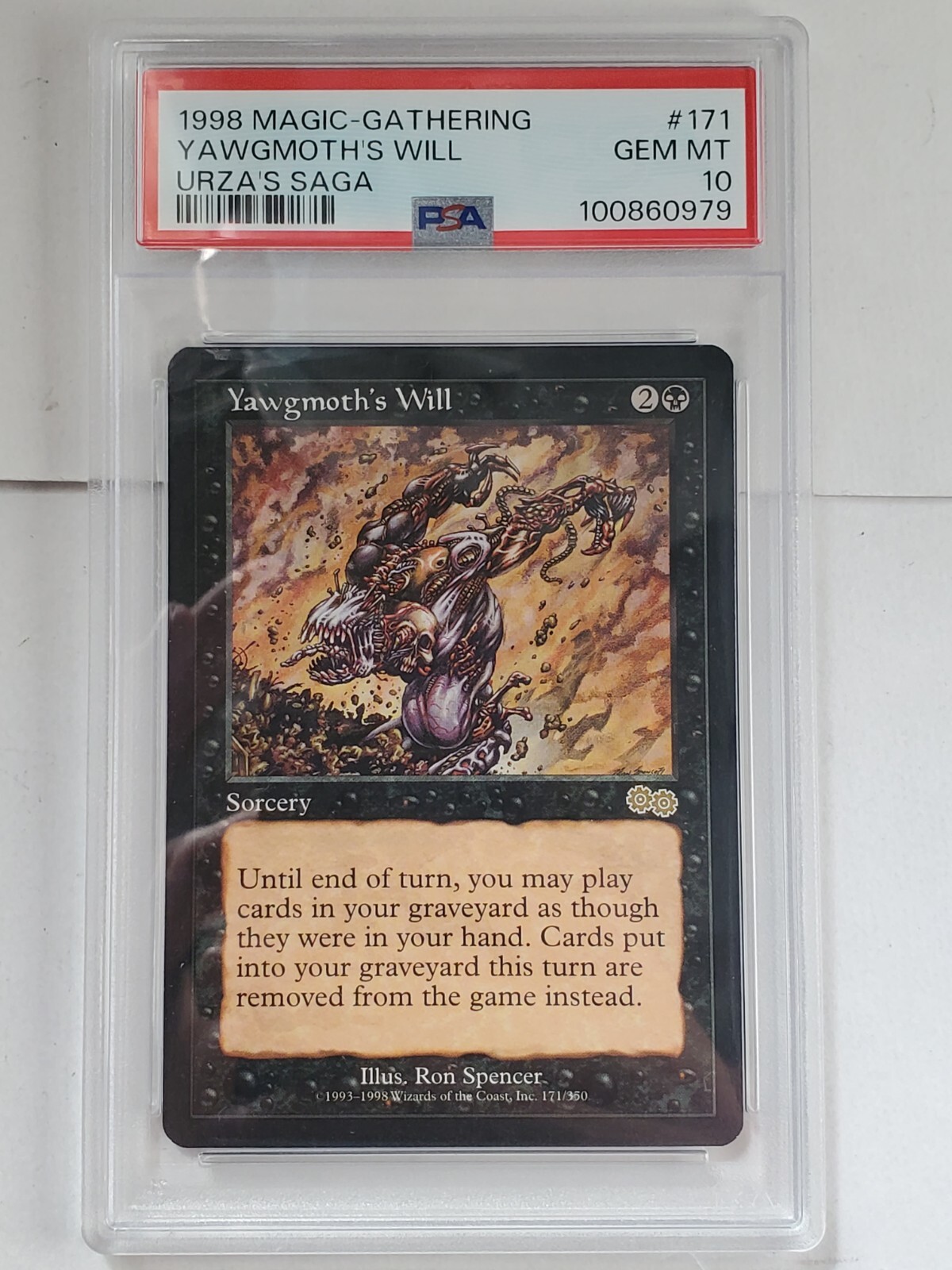 MTG Yawgmoth's Will English US Urza's Saga PSA 10 GEM MINT