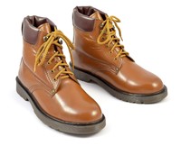 Mens Tan Boots Leather Shoes Lace Up Eyelets Rubber Sole Free Delivery Size 10 Mens Tan Boots Leather Shoes Lace Up Eyelets Rubber Sole Free Delivery Size 10