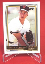 Darren Lewis 1992 Baseball Card TOPPS Gold #743 EX-MT