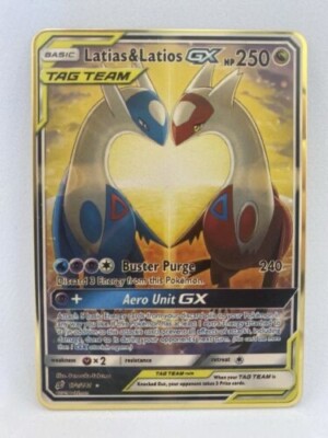 Pokemon Card Metal Latias & Latios GX Love Gift Easter Partner Birthday