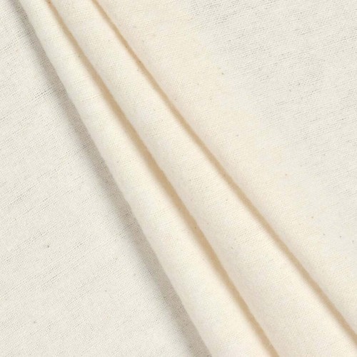 Super soft 100% Cotton Flannel Solid ivory color Fabric Sold By The Yard - Picture 2 of 2