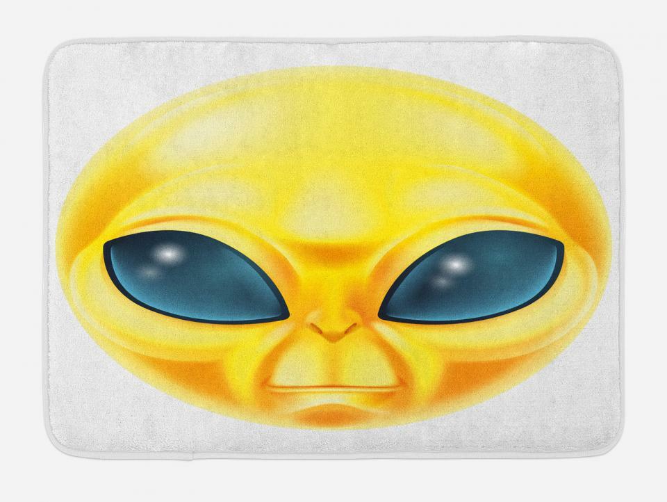 Colorful Emoji Plush Bath Mat Non-Slip Soft 29.5x17.5 Inch Bathroom Decor