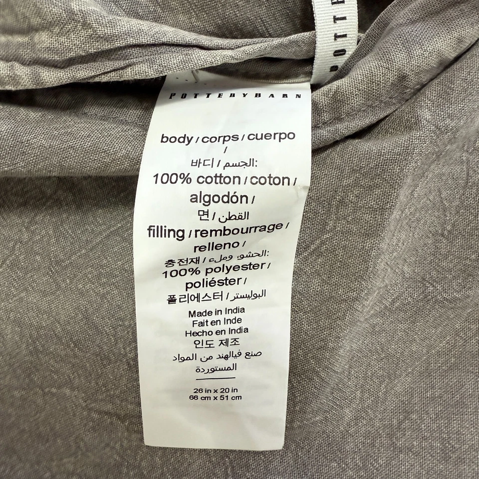 JUEGO DE 2 ALMOHADAS DE PUNTO FLORAL DE TERCIOPELO GRANERO DE CERÁMICA, ESTÁNDAR ~ GRIS Foto 4 de 4